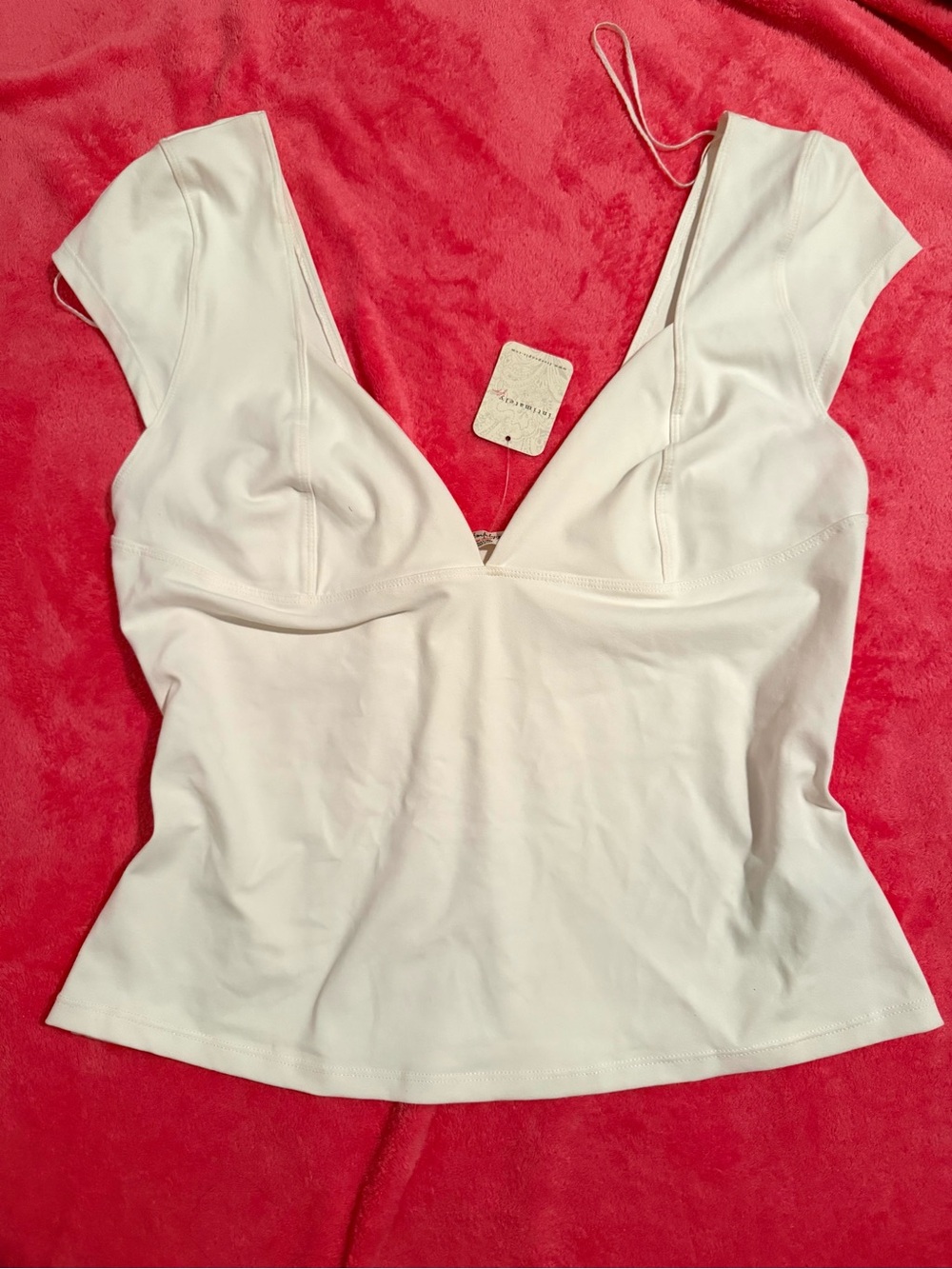 Free People White V-Neck Women's Camisole Tank Top
